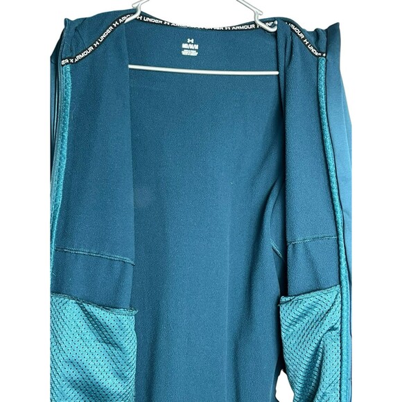 Under Armour UA Storm Essential Swacket Jacket Hoodie Fleece Full Zip Blue M - Picture 15 of 16